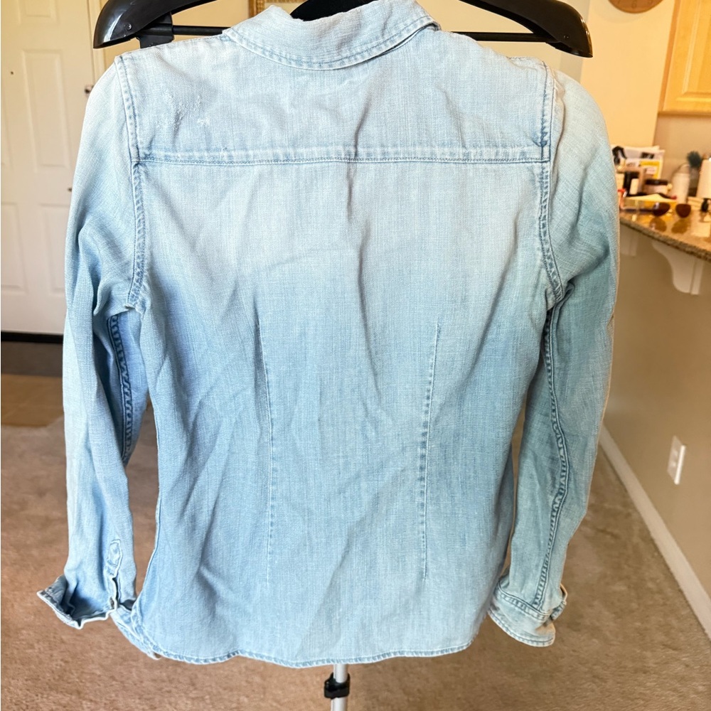 AG Adriano Goldschmied Light Blue Denim Shirt - Picture 8 of 10